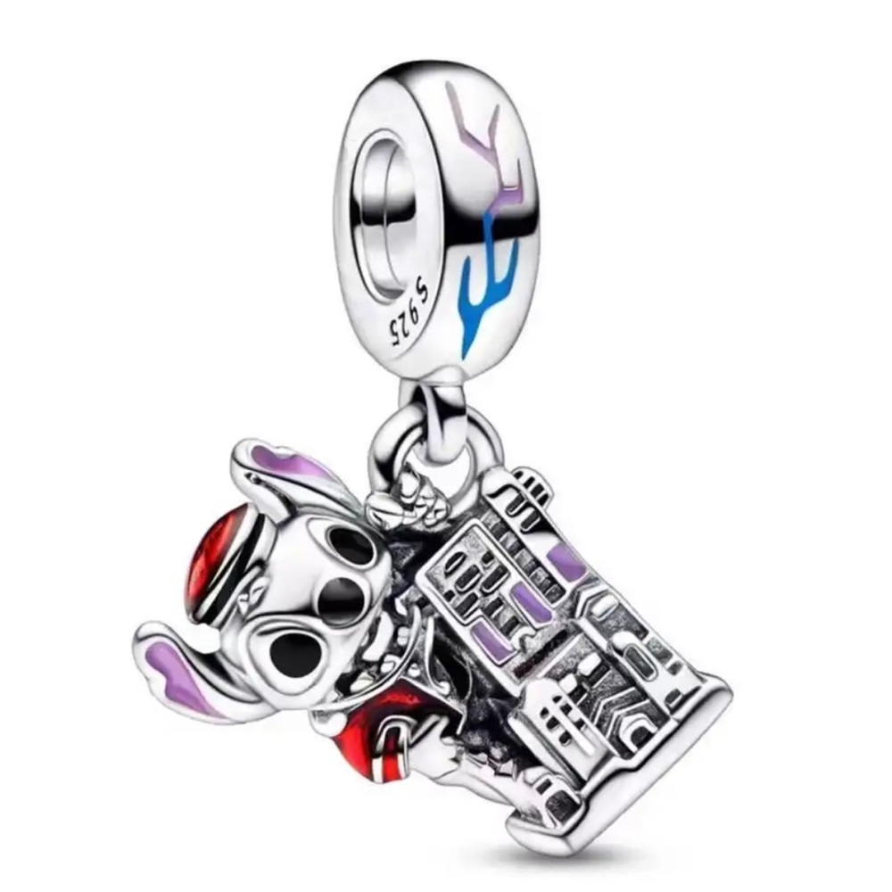 - Disney Parks Stitch & Fantasyland Castle charm